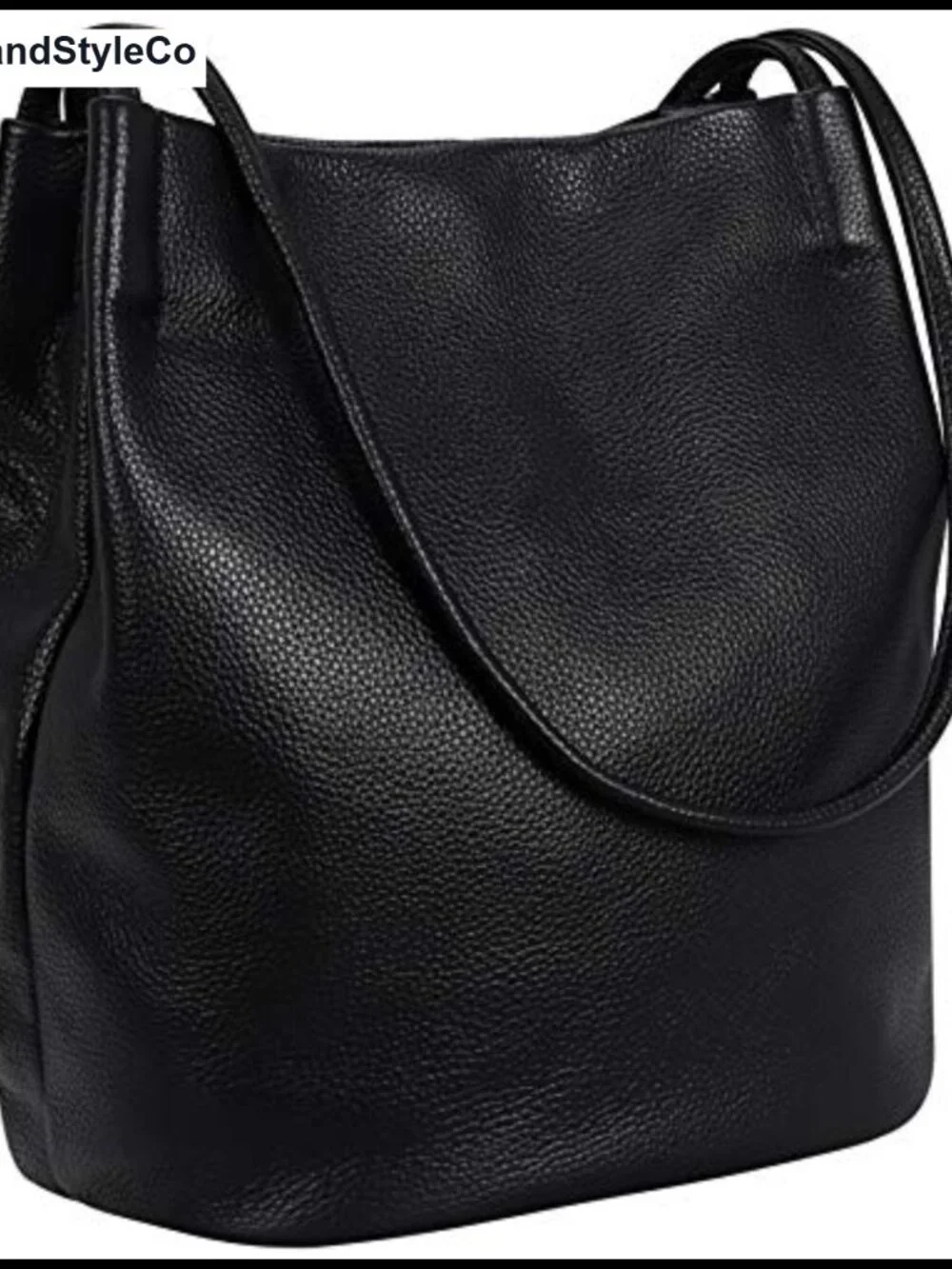Genuine Leather Hobo Shoulder Bag with Magnetic Closure, Roomy Tote